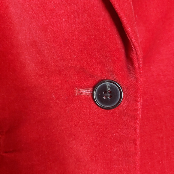 Festive Red velvet blazer - Picture 5 of 7